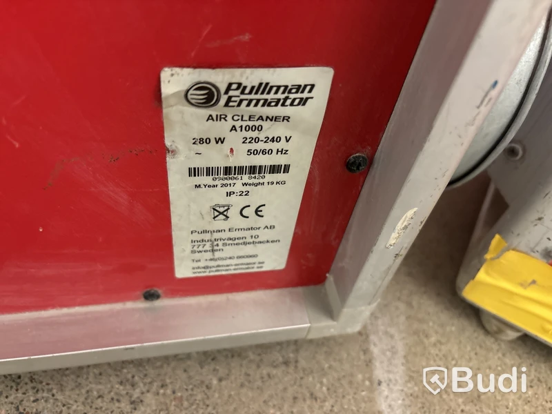 3 st luftrenare Pullman Ermator a1000