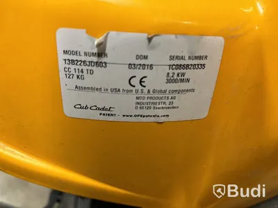 Åkgräsklippare Cub Cadet CC 114 TD, -2016