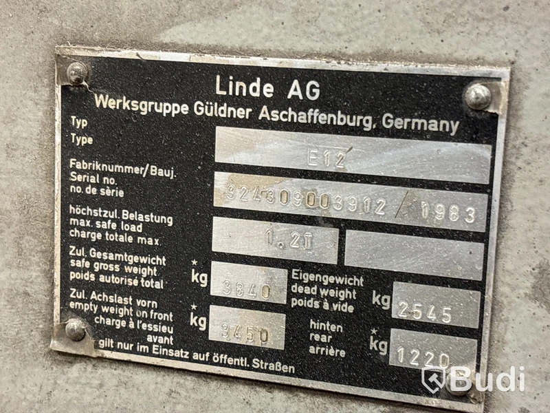 Eltruck Linde E12 | 1200 kg  | 1983
