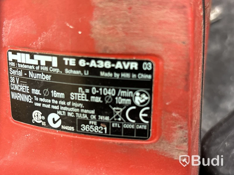 Borrhammare Hilti TE 6-A36