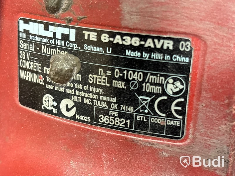 Borrhammare Hilti TE 6-A36