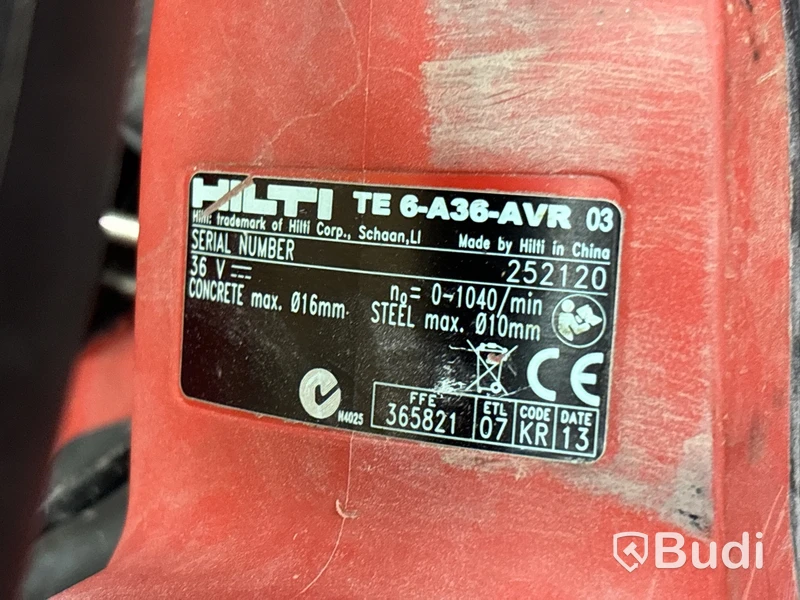 Borrhammare Hilti TE 6-A36