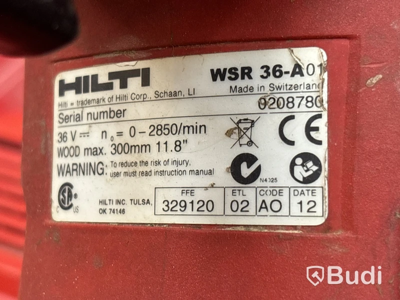 Tigersåg Hilti WSR 36-A