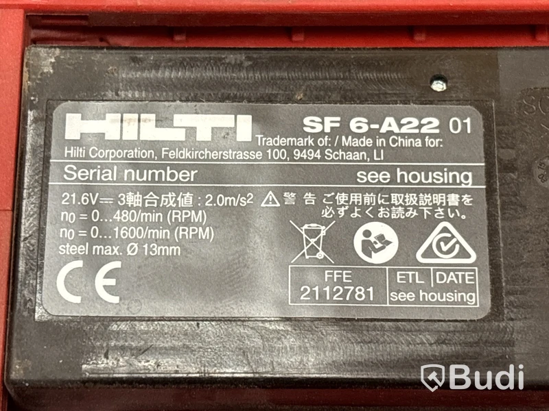 Borrskruvdragare Hilti SF 6-A22