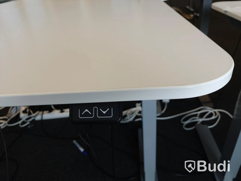Elektriskt höj- och sänkbart skrivbord. Funktionstestad. B:120cm, D:80cm.