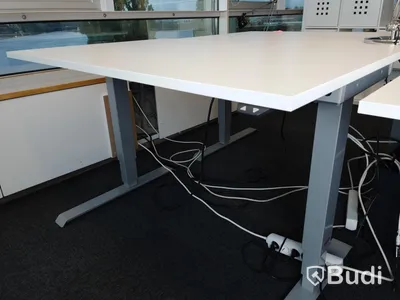 Elektriskt höj- och sänkbart skrivbord. Funktionstestad. B:120cm, D:80cm.