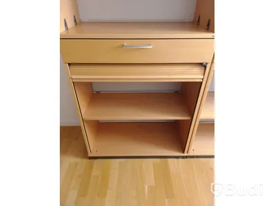 Bokhylla med låsbart jalusiskåp Kinnarps 80x40x215 cm