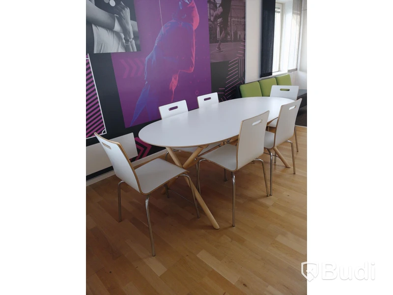 Matbord med 6st stolar L:185 cm B:90 cm H:72,5 cm