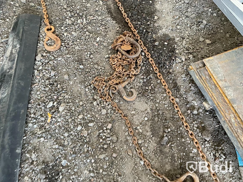 Kätting blandade storlekar 10 st samt kättingspännare och krokar