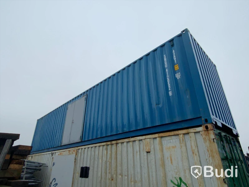 40 fots container med sidodörr Blå.