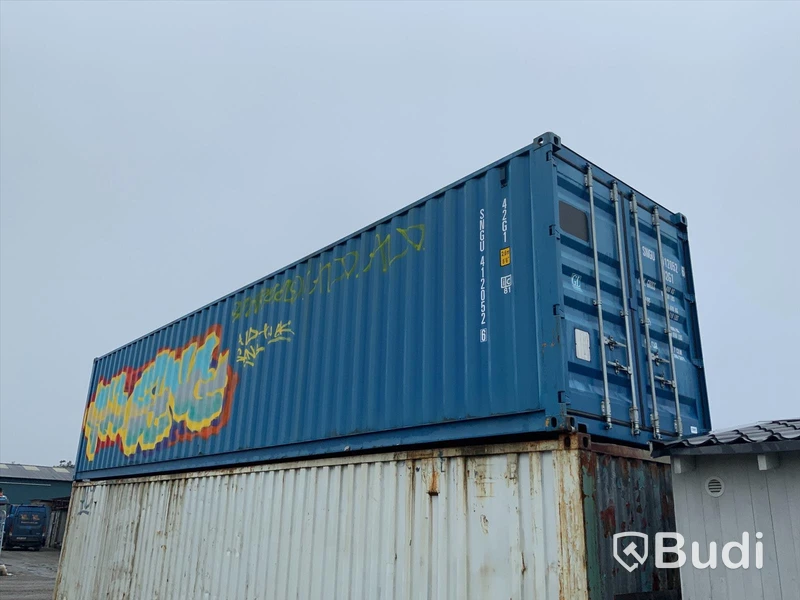 40 fots container med sidodörr Blå.