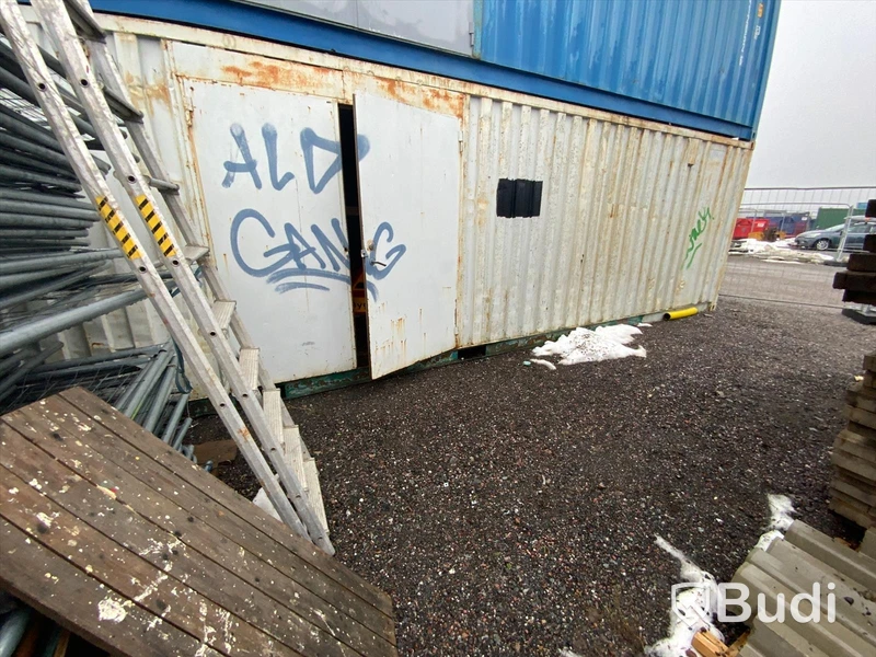 40 fots container med sidodörr ljusgrå