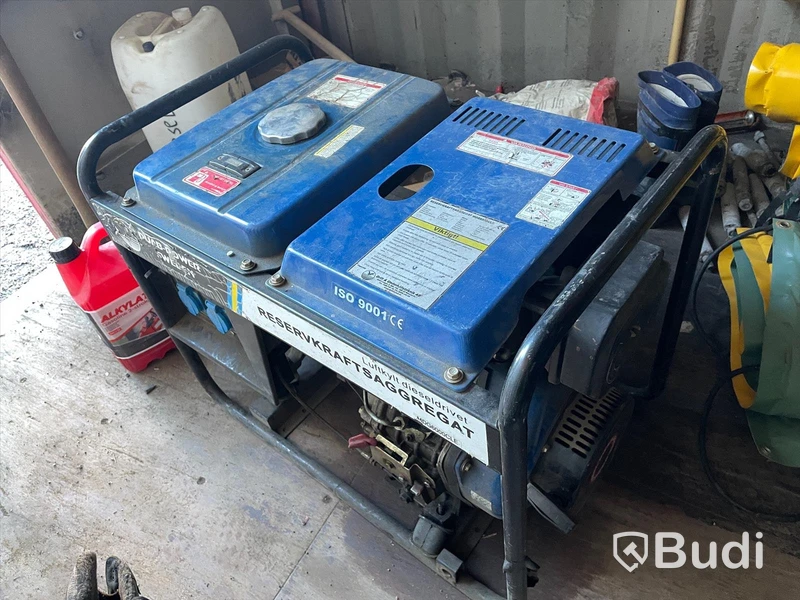 Dieselaggregat/elverk/reservkraftsaggregat Mellga MDG6000CLE, 1-FAS