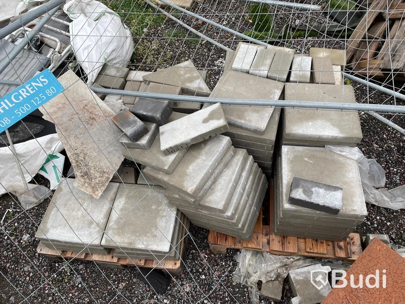 Marksten, plattor, betongblock samt passbitar