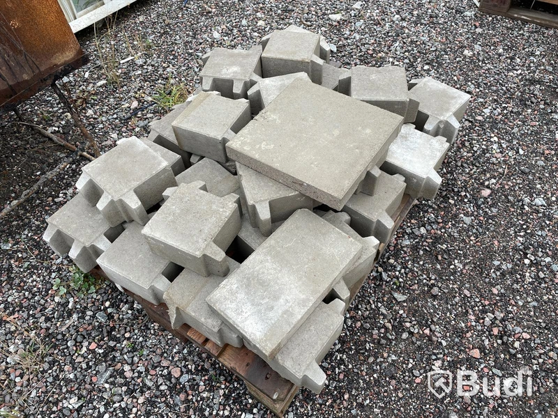 Marksten, plattor, betongblock samt passbitar