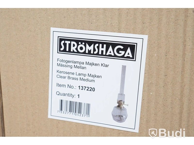 Fotogenlampa 3 st - Strömshaga Majken Klar Mässing Mellan