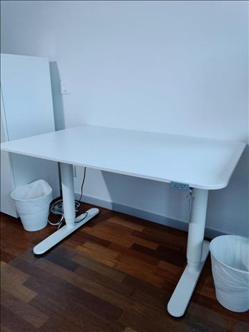 Höj- och sänkbart skrivbord IKEA inklusive golvskydd