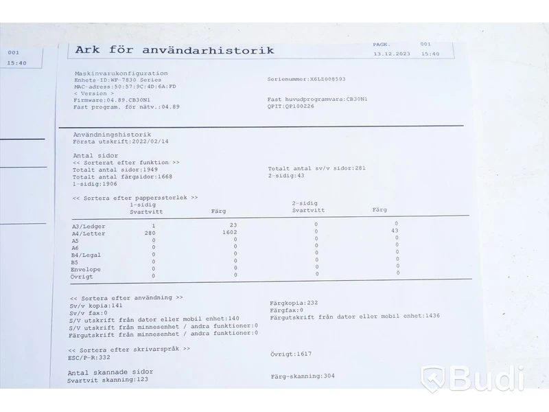 Skrivare, skanner, kopiator och fax – Epson WorkForce WF-7835