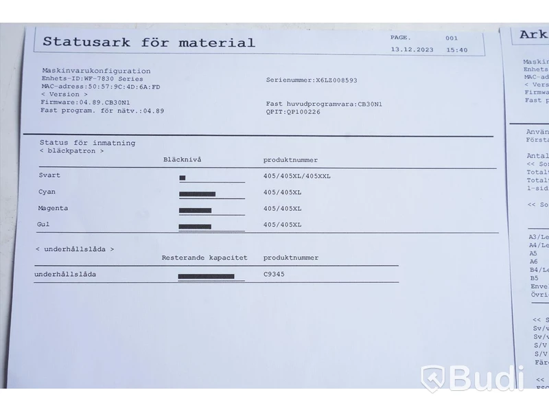 Skrivare, skanner, kopiator och fax – Epson WorkForce WF-7835