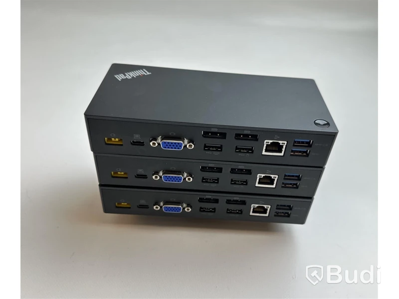 3 st. Lenovo ThinkPad USB-C Dock inkl. strömkabel.