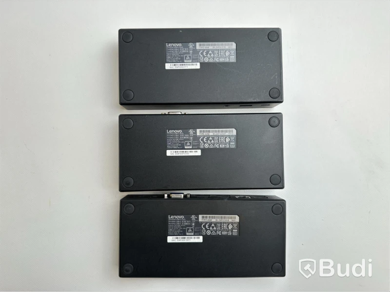 3 st. Lenovo ThinkPad USB-C Dock inkl. strömkabel.