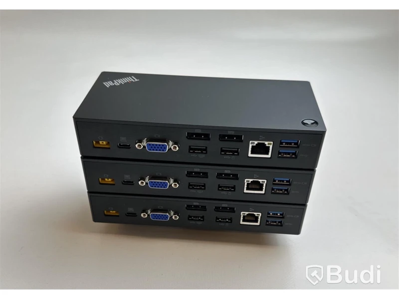 3 st. Lenovo ThinkPad USB-C Dock inkl. strömkabel.
