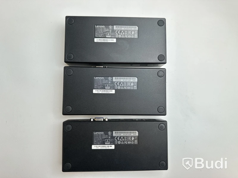 3 st. Lenovo ThinkPad USB-C Dock inkl. strömkabel.