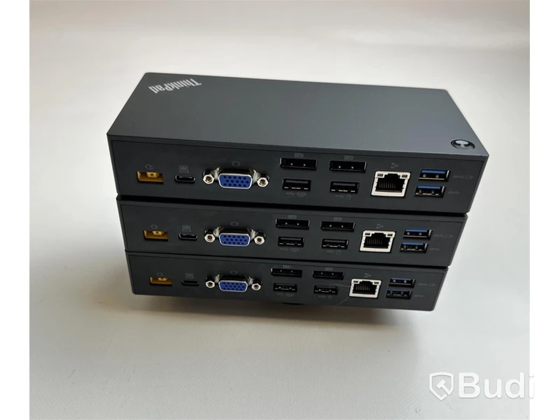 3 st. Lenovo ThinkPad USB-C Dock inkl. strömkabel.