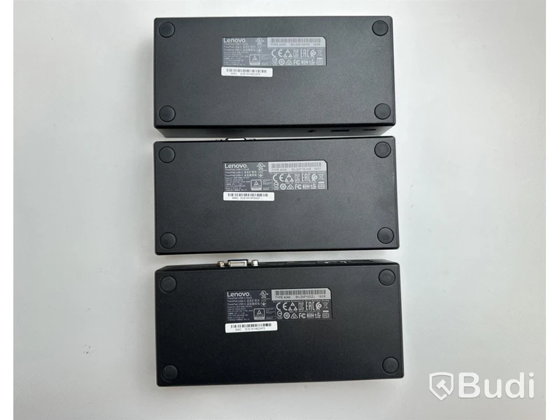 3 st. Lenovo ThinkPad USB-C Dock inkl. strömkabel.