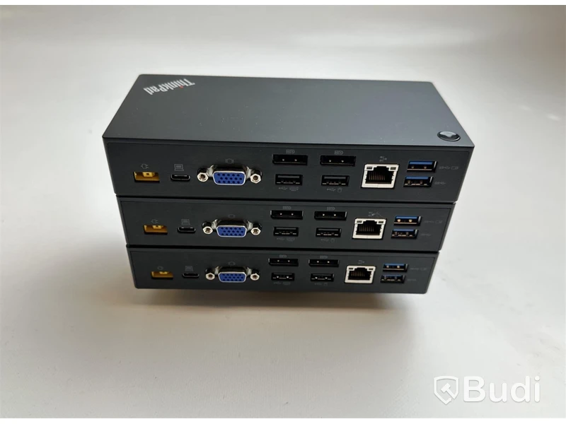 3 st. Lenovo ThinkPad USB-C Dock inkl. strömkabel.