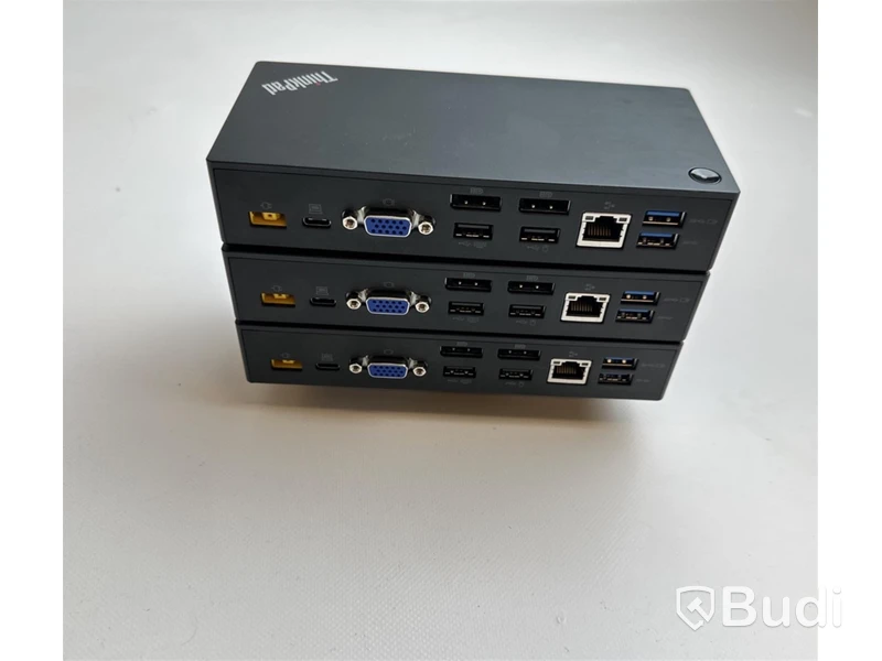3 st. Lenovo ThinkPad USB-C Dock inkl. strömkabel.