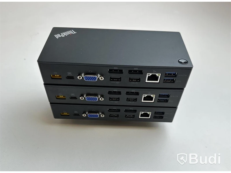 3 st. Lenovo ThinkPad USB-C Dock inkl. strömkabel.