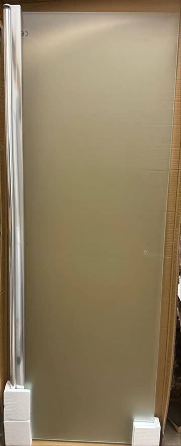 (Ny) Duschvägg Alterna Rak Enkeldörr 80 cm Frostat glas