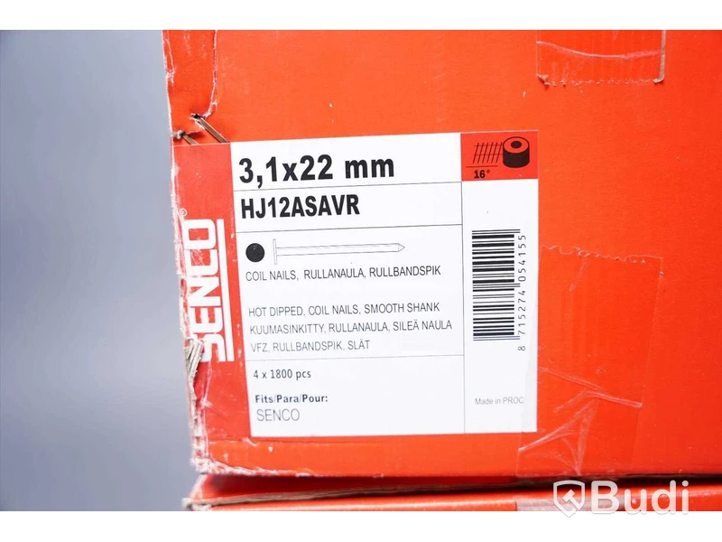 Rullbandad spik - Senco 3,1x22 mm, Pintos 2,5x50 mm.