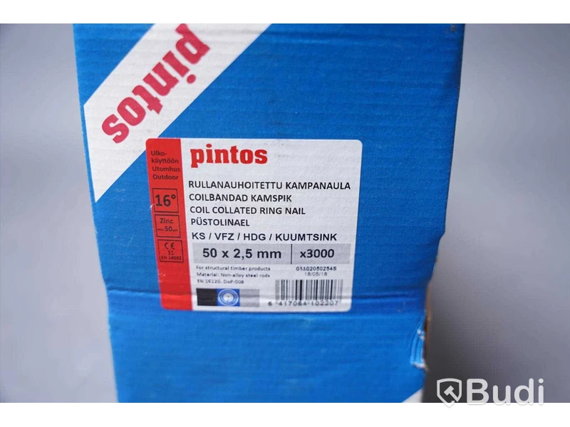 Rullbandad spik - Senco 3,1x22 mm, Pintos 2,5x50 mm.