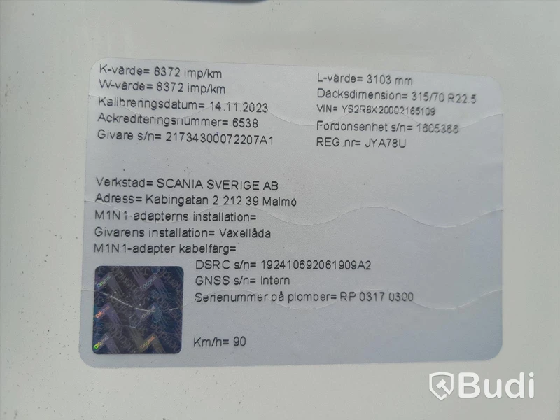 Kylbil Scania R500 B6X2 4NB - 2019 | Nybesiktigad