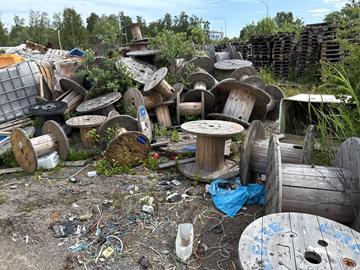 Kabeltrummor Parti med ca. 50 st