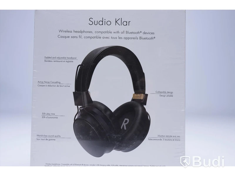 Trådlösa hörlurar. Sudio Klar med aktiv brusreducering Ny, Obruten förpackning.