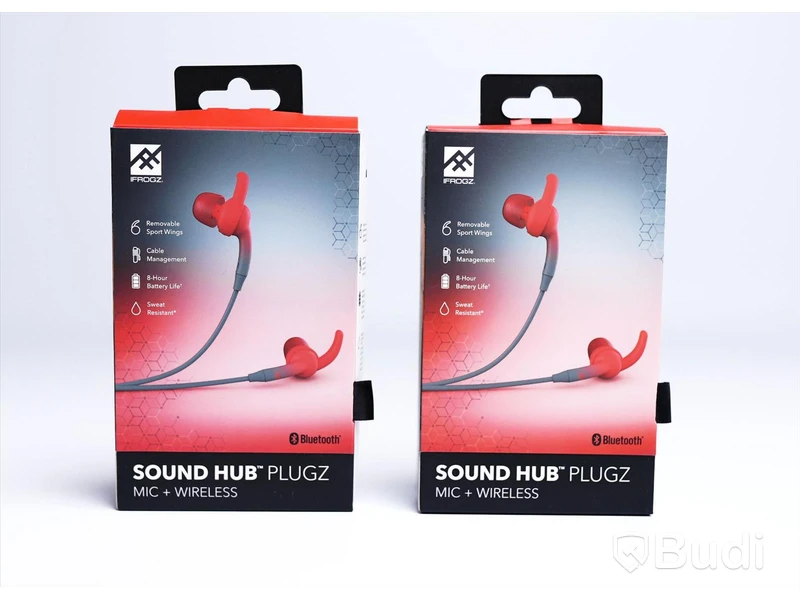 Trådlösa hörlurar - 2 st, Sound Hub Tone, IFROGZ, röd. Ny, Obruten förpackning.