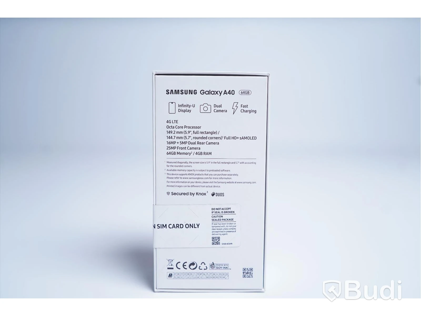 Samsung Galaxy A40 4G 64 GB Ny, Obruten förpackning.