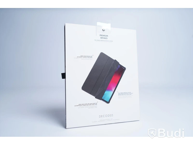 iPad Pro skydd, Decoded Leather Slim Cover. 12,9-tum. Svart. Ny.