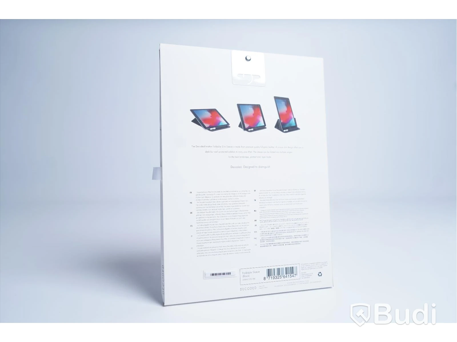 iPad skydd, Decoded Leather Foldable Slim Sleeve. Svart. Ny.
