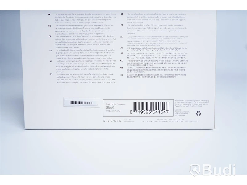 iPad skydd, Decoded Leather Foldable Slim Sleeve. Svart. Ny.