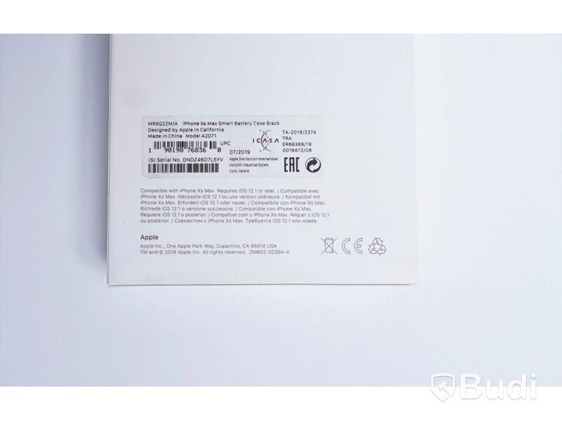 Mobilskal, Apple iPhone XS Max Smart Battery Case. Svart. Ny, Obruten förpackning.