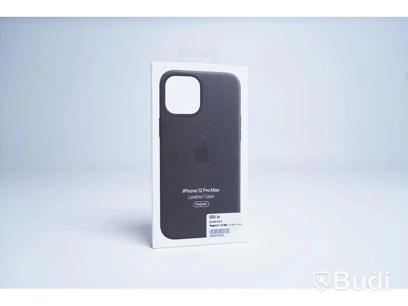 Mobilskal, Apple iPhone 12 Pro Max Leather Case. Svart. Ny.