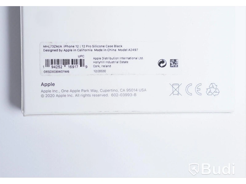 Mobilskal, Apple iPhone 12 Pro Silicone Case. Svart. Ny, Obruten förpackning.