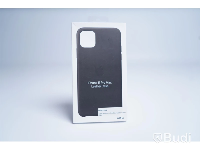 Mobilskal, Apple iPhone 11 Pro Max Leather Case. Svart. Ny.