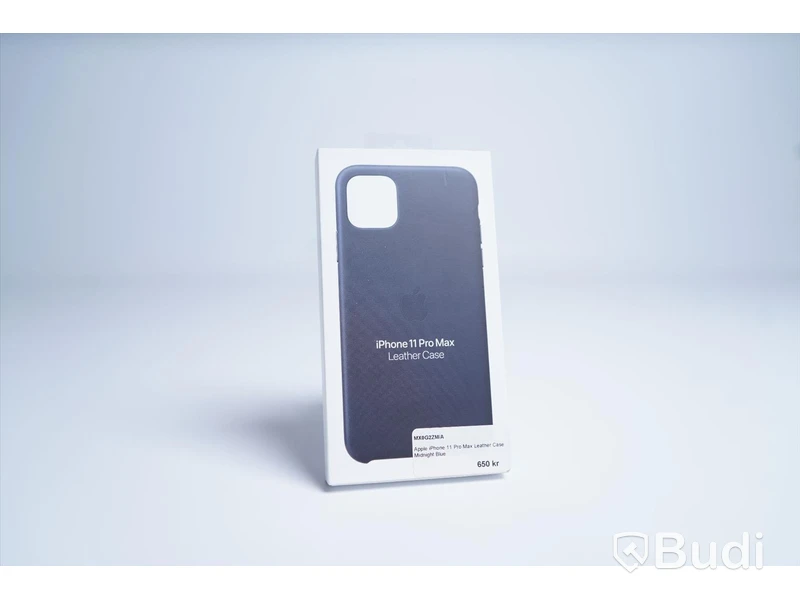 Mobilskal, Apple iPhone 11 Pro Max Leather Case. Blå. Ny.