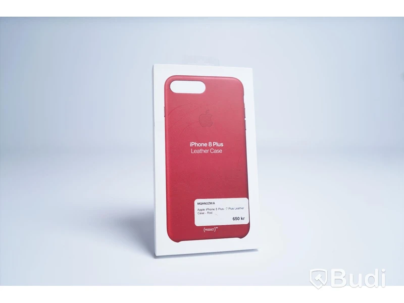 Mobilskal, Apple iPhone 8 Plus Leather Case. Röd. Ny.