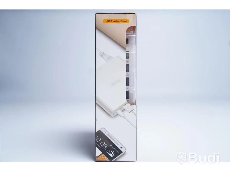Laddare USB, MacLine Multicharger 80W 1xUSB-C och 4xUSB-A. Ny, Obruten förpackning.
